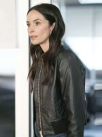9 1 1 S08 Amber Braeburn Black Bomber Jacket