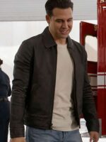 9 1 1 S08 Eddie Diaz Black Leather Jacket