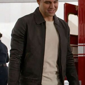 9 1 1 S08 Eddie Diaz Black Leather Jacket