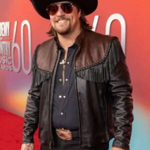 ACM Awards 2025 Gavin Adcock Cowboy Leather Jacket