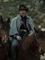 American Primeval 2025 Captain Edmund Dellinger Grey Coat