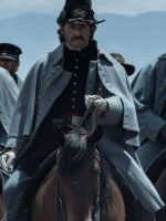 American Primeval 2025 Captain Edmund Dellinger Grey Wool Coat