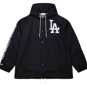 Black Windbreaker Dodgers Coach Jacket