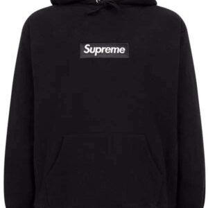 Casual Supreme Black Pullover Hoodie for Men and Women