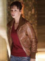 Doctor Who S03 Lucy Gaskell Brown Leather Jacket