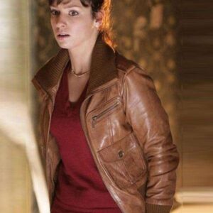 Doctor Who S03 Lucy Gaskell Brown Leather Jacket
