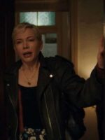 Dying for Sex 2025 Michelle Williams Black Leather Jacket