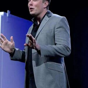 Elon Musk Gray Blazer Coat