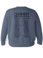 Eras Tour 2023 2024 Taylor Swift Blue Crewneck Sweatshirt