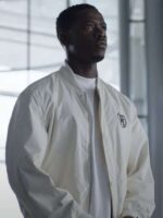 F1 The Movie 2025 Joshua Pearce White Jacket