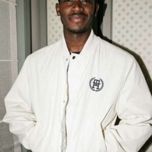 F1 The Movie Joshua Pearce White Bomber Jacket
