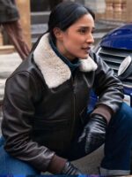 FBI TV Series Dani Rhodes Shearling Brown Leather Jacket