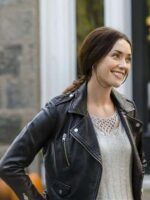 Good Witch S02 Abigail Pershing Black Biker Leather Jacket