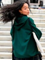 Gossip Girl Whitney Peak Green Printed Hoodie