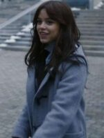 Jenna Ortega Winter Spring Summer or Fall 2024 Gray Coat