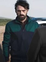 Last Bullet 2025 Alban Lenoir Green and Black Jacket