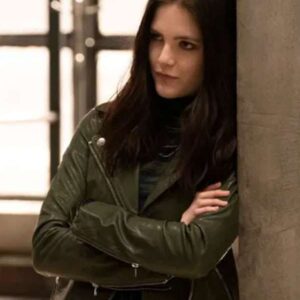 Law Order Organized Crime Jet Slootmaekers Green Leather Jacket