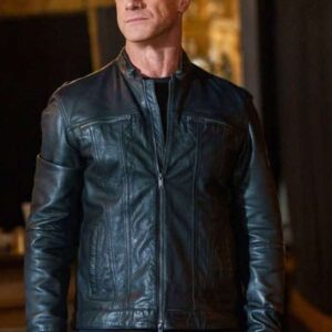 Law Order Organized Crime S03 Elliot Stabler Black Leather Jacket