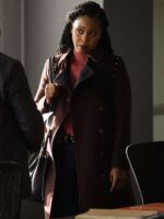 Law and Order Organized Crime S02 Ayanna Bell Maroon Wool Coat