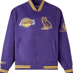 Los Angeles Lakers Purple OVO Letterman Jacket