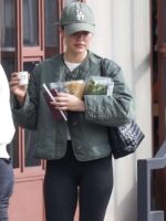 Lucy Hale 2025 Green Quilted Jacket