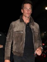 Met Gala 2025 Afterparty Tom Brady Brown Suede Jacket