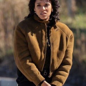 Movie Last Bullet 2025 Stefi Celma Suede Leather Jacket