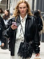 New York City 2025 Diane Kruger Leather Jacket