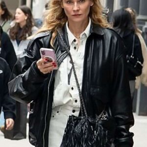 New York City 2025 Diane Kruger Leather Jacket