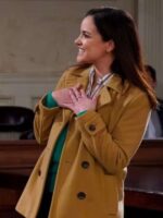 Night Court S02 Melissa Fumero Brown Wool Peacoat