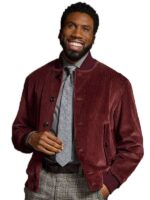 Night Court S03 Wyatt Maroon Corduroy Jacket