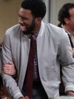 Nyambi Nyambi Night Court S03 Grey Bomber Jacket