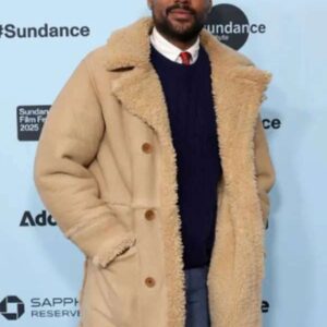 Opus 2025 Movie Premiere Mark Anthony Green Shearling Jacket