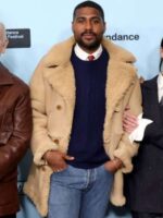 Opus 2025 Movie Premiere Mark Anthony Green Shearling Leather Jacket