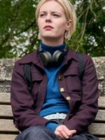 Patience S01 Ella Maisy Purvis Burgundy Jacket