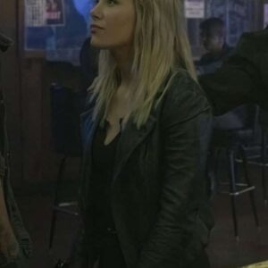 Peacemaker S02 Emilia Harcourt Black Leather Jacket