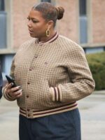 Robyn McCall The Equalizer S05 Beige Bomber Jacket