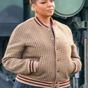 Robyn McCall The Equalizer S05 Houndstooth Bomber Jacket