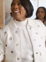 Shop 9 1 1 2025 Athena Grant White Leather Jacket