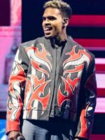 Singer Chris Brown Tycoon Music Festival Leather Jacket