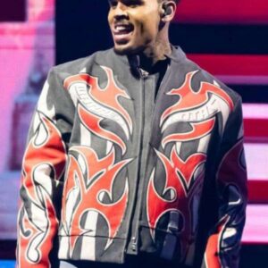 Singer Chris Brown Tycoon Music Festival Leather Jacket