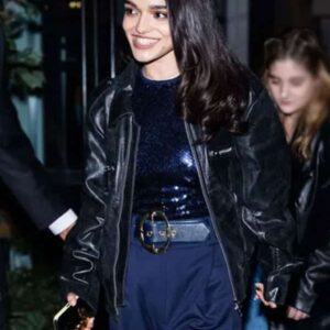 Snow White 2025 Premiere Night Rachel Zegler Leather Jacket