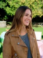 TV Series Good Witch S06 Joy Harper Brown Biker Leather Jacket
