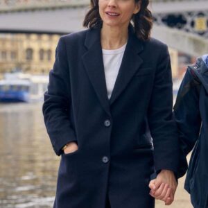 TV Series Patience 2025 Laura Fraser Black Trenh Coat