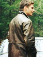 TV Series Supernatural Jensen Ackles Brown Distressed Leather Jacket