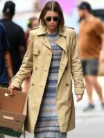 The Better Sister 2025 Jessica Biel Beige Trench Coat