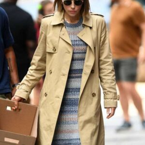 The Better Sister 2025 Jessica Biel Beige Trench Coat