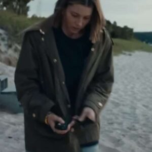 The Better Sister 2025 Jessica Biel Green Cotton Jacket
