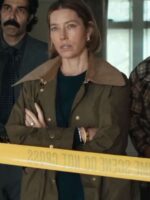 The Better Sister 2025 Jessica Biel Green Jacket