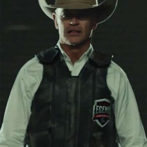 The Last Rodeo 2025 Neal McDonough Black Leather Vest